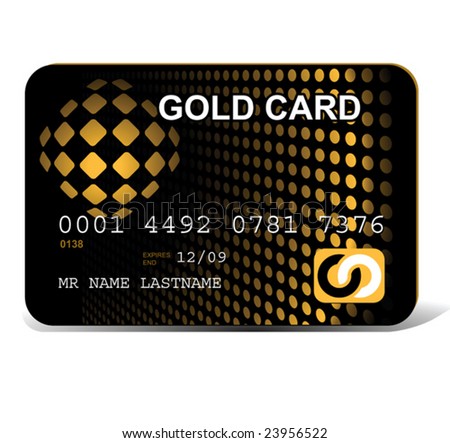 credit card logos eps. vector gold credit card
