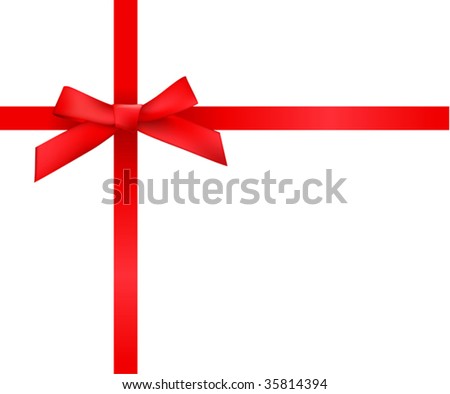 Vector Red Bow - 35814394 : Shutterstock