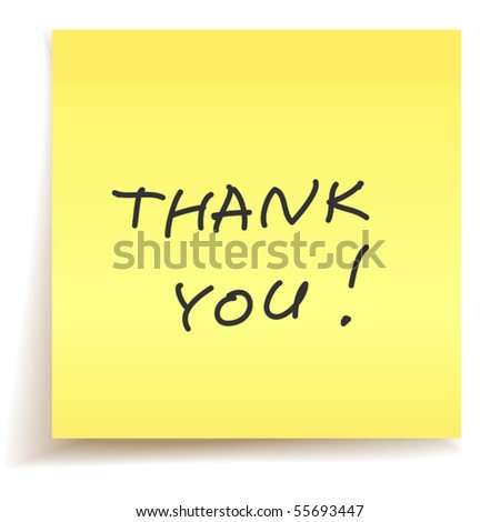 vector thank you note vector thank you note