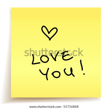 Love You On Paper. stock vector : love you paper