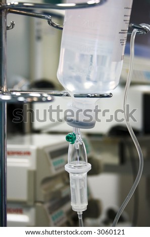 intravenous transfusion in operation room