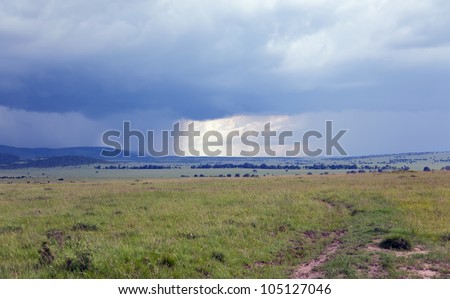 The sky above the savannah after the storm on the Masai Mara National Reserve - Kenya