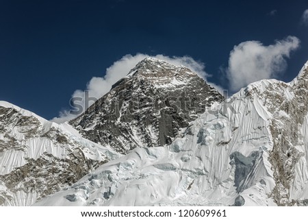 View of the Mt. Everest (8848 m) from Kala Patthar - Nepal, Himalayas