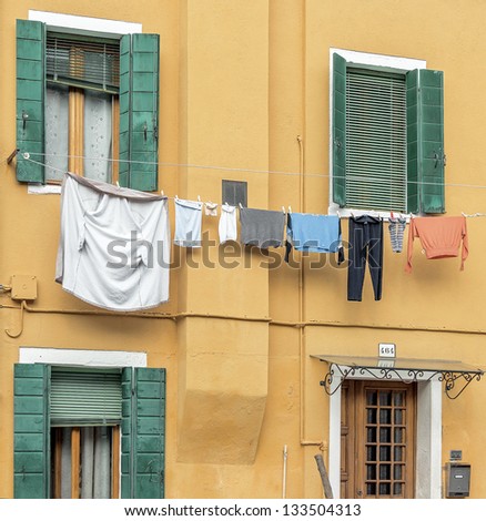The linen dried outside the windows - Burano, Venice, Italy