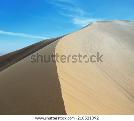 Slope of the Dune 7 in Sossusvlei plato of Namib Naukluft National Park - Namibia, South-West Africa
