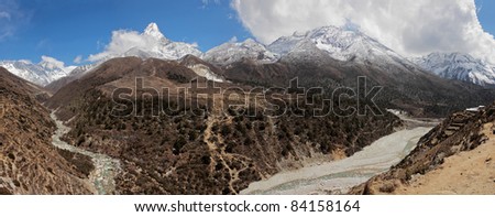 View of the area of the everest - Nepal