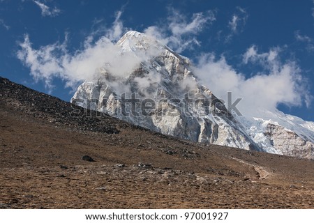 View of the Pumo Ri peak from Kala Patthar - Mt. Everest region, Nepal