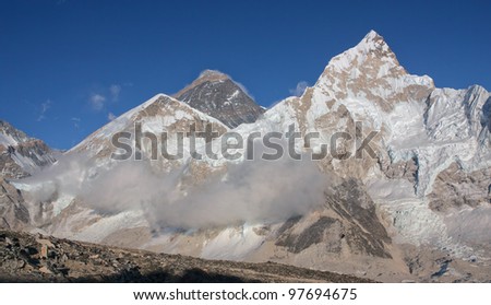 The view to the Mt. Everest with Kala Patthar - Nepal