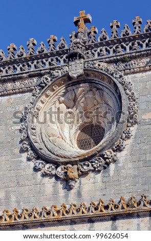 Fragment of the Monastery of Christ the order of the knights Templar in Tomar, Portugal
