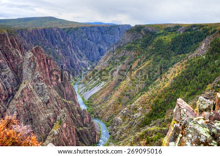 Black Canyon of the Gunnison National Park, in fall.