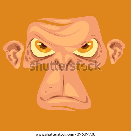 illustration ape face