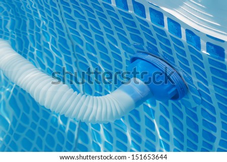 pool drain tube close up