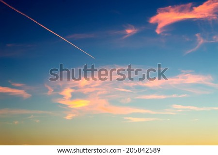 orange and blue sky at dusk