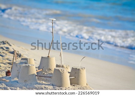 sand castle by the shore. Shot  in Alghero, Sardinia