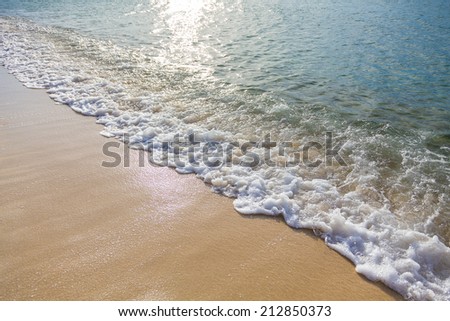 Abstract background of sea water and sand at tropical island