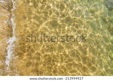 Abstract background of sea water and sand at tropical island
