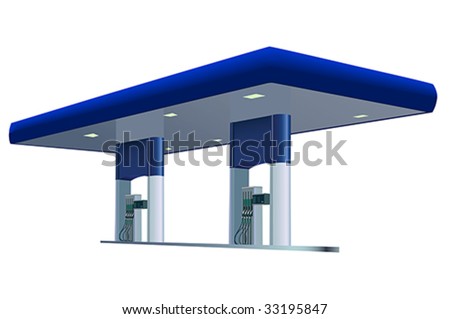 gas pump vector. image of blue gas station