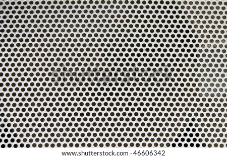 Abstract loud speaker aluminum grill texture