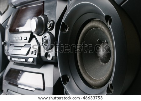 Compact stereo system cd and cassette player with radio