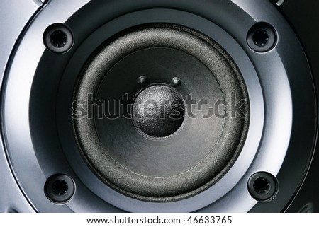 Big stereo loud speaker close up