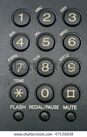 Fax machine keypad buttons close up photo