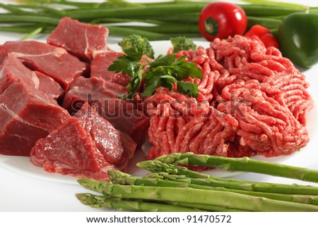 meat-beef cubes and mines