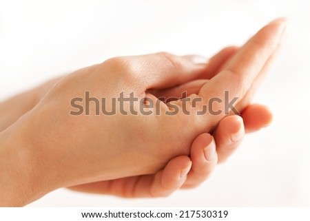 Beautiful female hands as a symbol of skin care