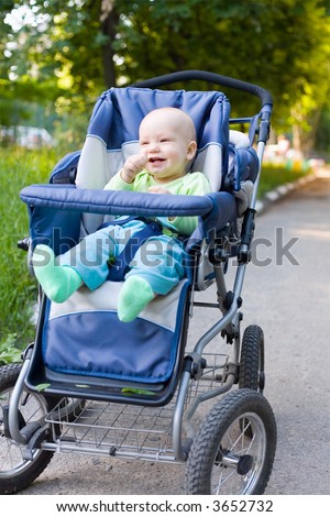 Baby in sitting stroller #10