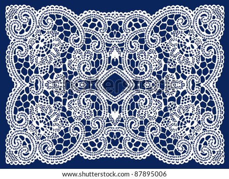 stock vector Wedding lace ornament frame