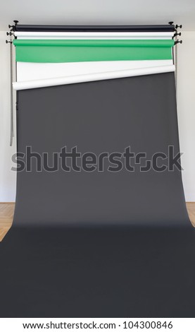 Rolled Black Photo Studio Paper Backdrop