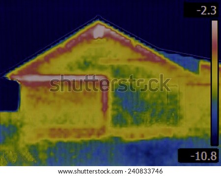 Thermal Image of a House Side