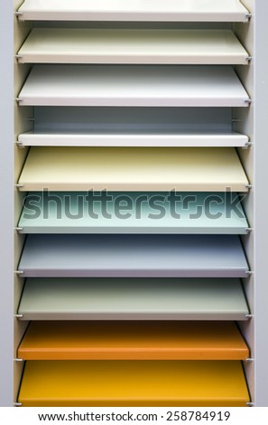Empty Pale Colorful Bookshelf Background