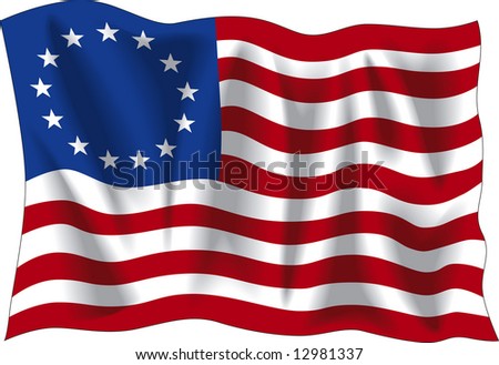 stock vector : Betsy Ross flag