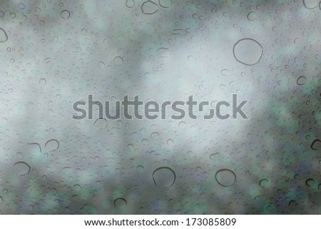 abstract background with raindrops and colored bokeh