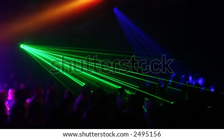 Disco lights and laser