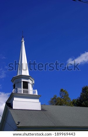 Classic New England church,  Union Meeting House,   Somesville, Maine,Mount Desert Island, Acadia National Park