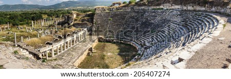 Ancient Greek theatre  at  Aphrodisias,  Turkey