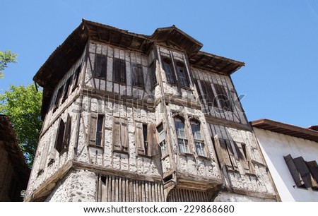 Old style Turkish konak country house in  Safranbolu, Turkey