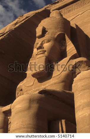 Rameses II colossus, seated figures,	Egyptian pharaoh,	Abu Simbel	Egypt