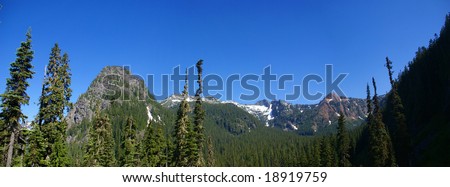 Panorama - Guye Peak to Red Mountain		Snoqualmie Pass,	North Cascades, Washington