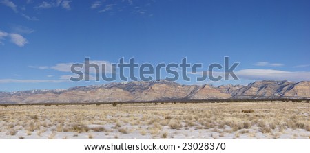 Panorama - Book Cliffs, early evening,    Eastern Utah, Rocky Mountains