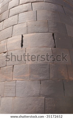 Ancient Inca walls, , Inca temple of the sun (Koricancha / Qorikancha) Cusco,  Peru, South America