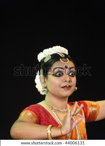 KHAJURAHO, INDIA - NOV 4 :  Indian dancer performs classical dance  on Nov 4, 2009 in Khajuraho, India.