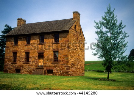 Matthews House (Stone House) on Bull Run Battlefield,   Manassas National Historical Battlefield Virginia,