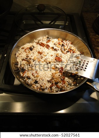 stock photo : Making risotto