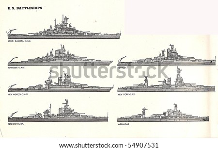World Aircraft on Us Navy Battleships Of World War Ii Stock Photo 54907531