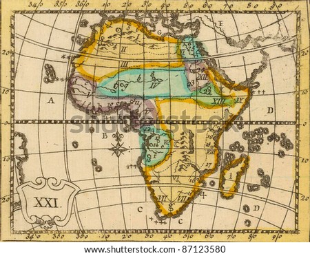 Antique map of Africa. from the out of print 1841 Goodrich atlas