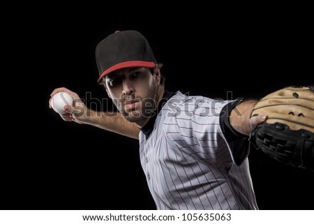 Baseball Player pitching
