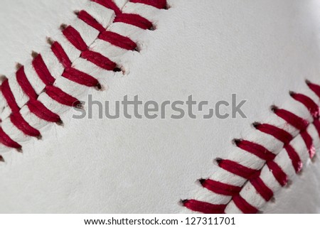 Baseball Ball closeup on a black Background