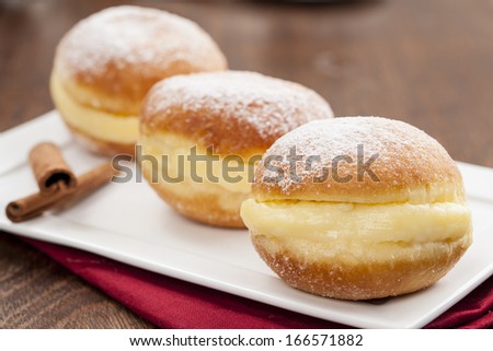 Sonho, a traditional pastry, made in brazilian bakeries.